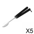 thumbnail image 1 of Utensilio para exteriores,Cuchara plegable Cuchara de mariposa Cuchara de camping,Cuchara de entrenamiento de mariposa Utensilios de acero inoxidable,Cuchara de entrenamiento plegable Cuchara, 1 of 8