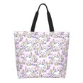 thumbnail image 1 of Balery Purple Rabbit Bolsa Tote Estilo Estético con Cremalleras, Bolsa de Hombro, Bolsa de Compras Grande y Plegable, 1 of 8