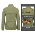 thumbnail image 5 of Little Donkey Andy Women's Lightweight Waterproof Cycling Stretch Jacket, Ultralight Windbreaker, Packable Sage Size S, 5 of 7