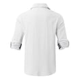thumbnail image 5 of Mens Shirts Button Down 2025 Spring New Long Sleeve Large Collar Business Checkered Color Dark Gray Men Fall Clothes size XXXL, 5 of 5