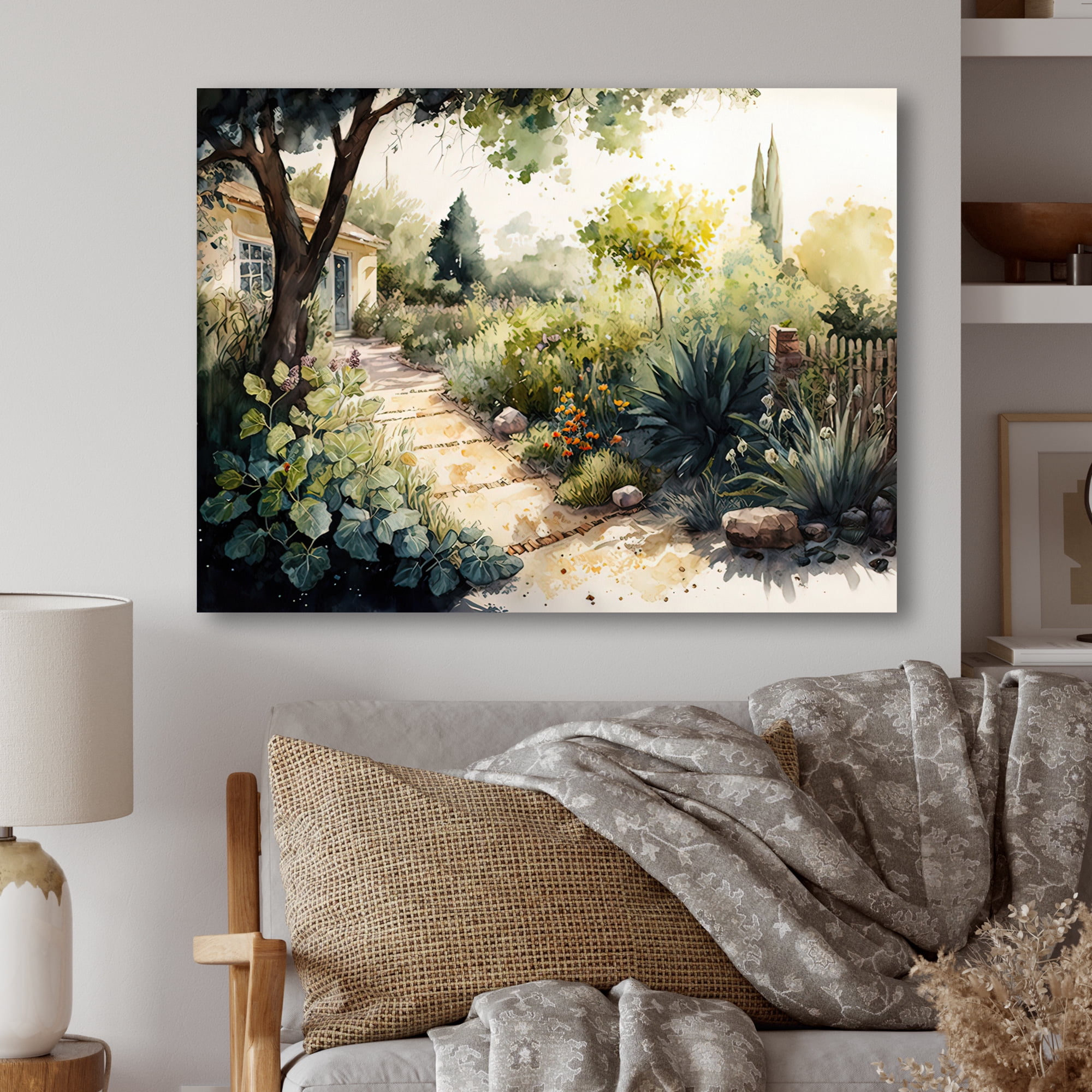 Designart Fresh Garden At The Country II Canvas Wall Art
