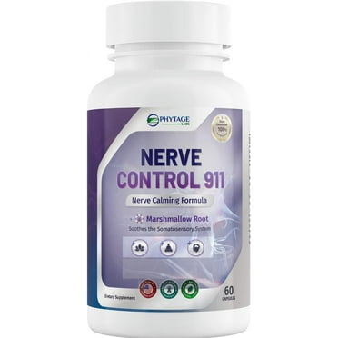 Phytage Labs Nerve Control 911 - Natural Plant Based Nerve Health Supplement (60 Capsules)