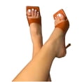 thumbnail image 4 of Zapatillas sexis de tacón alto, sandalias de cabeza cuadrada para mujer, chanclas, zapatos que combinan con todo Wmkox8yii ytu3927, 4 of 4