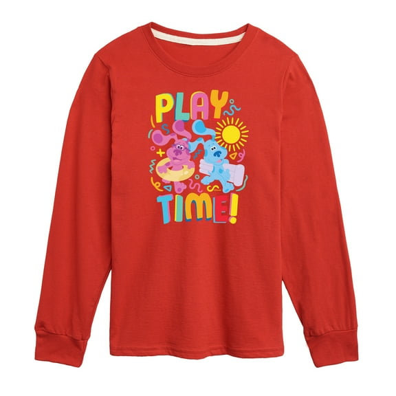 Blue's Clues & You! - Play Time - Toddler & Youth Long Sleeve Graphic T-Shirt