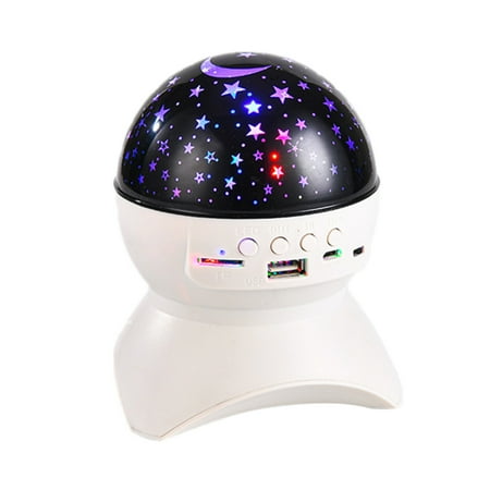 

PAVEOS Bluetooth Speaker Starlight Bedroom USB Projection Romantic Night Light LED Sky Full of Rotating Music Ambient Light Decorative Lights