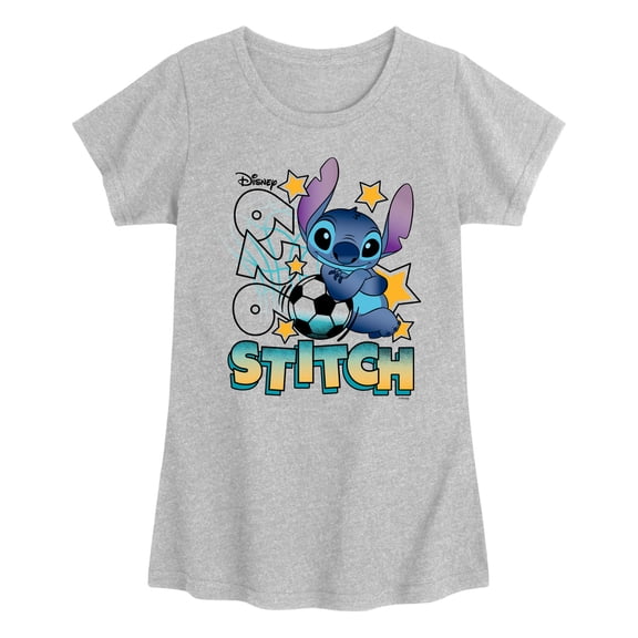 Lilo & Stitch - Retro Soccer Jersey - Youth Girls Fitted Short Sleeve T-Shirt