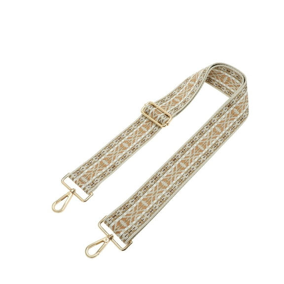 Unique Bargains 1 Pc Adjustable Light Gold Tone Hook Handbag Strap for Dating Khaki Polyester