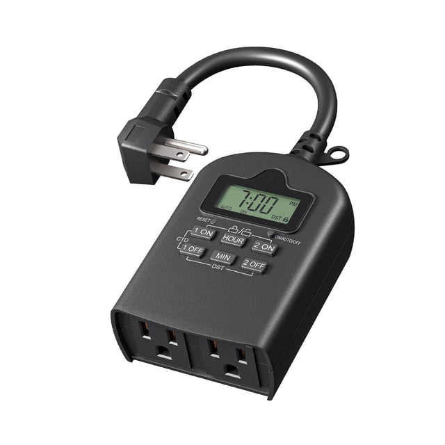 Temporizador exterior DEWENWILS, impermeable, 15 A, 1/2 HP ETL