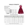 thumbnail image 2 of FASHIONWT Women Elegant Sleeveless Floral Crochet Frock Tiered Chiffon Dress, 2 of 7