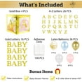 thumbnail image 3 of 82 PCS Gold Neutral Baby Shower Decorations for Boy or Girl - Jumbo Transparent Baby Block Balloon Boxes, BABY, A - Z Letters DYI Gold White Pink Blue Balloons | Gender Reveal Party Supplies Birthday, 3 of 7