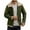 AB115 Green, variant on Tisuna Mens Zip Up Jacket Color Block Long Sleeve Lapel Neck Coat Thick Warm Autumn Winter Men Fleece Jacket Blue Size L