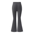 thumbnail image 6 of Maqroz Butt Lifting Leggings for Women Plus Size Elastic High Waisted Flare Yoga Pants Tummy Control Solid Color Loose Fit Wide Leg Yoga Gym Workout Pants Dark Gray XXL, 6 of 6