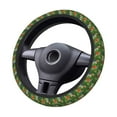 thumbnail image 2 of Cauagu Parrots And Tropical Leaves Print Car Steering Wheel Cover - Universal Car Accessory for Diverse Cars for Steering Wheel with a Diameter of 14.5"-15", 2 of 7