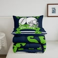 thumbnail image 4 of Football Sports Bedding Set, American Football Gifts Comforter Sets Sports Fans Rugby Ball Game Bedding Comforters & Sets, Cool Football Quilt Set King 3 Pieces (Seattle), 4 of 6