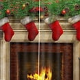 thumbnail image 3 of Juego de 2 cortinas decorativas navideñas, cortinas para ventanas, cortinas opacas Botas colgantes, 3 of 9