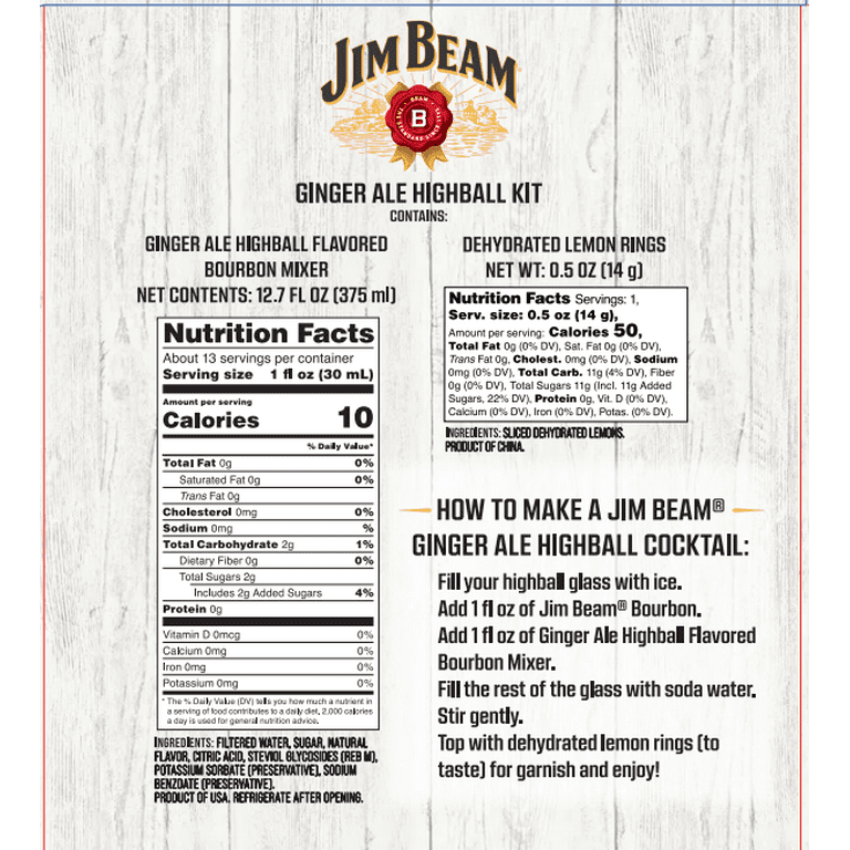 Jim Beam Ginger Ale Highball Gift Set