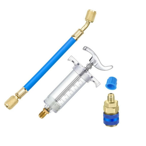 JIAHAOO 30ml Oil and Dye Injector R134A AC Systems with 13mm Quick Coupler Versatile HVAC and Automotive Tool