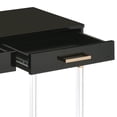 thumbnail image 5 of DeeHome Black High Gloss and Gold Console Table with 2 Drawers, 5 of 8