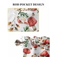 thumbnail image 6 of Red Mushrooms Living Room Curtains 2 Panel, Maple Leaves Plants Country Botanical Cafe Window Treatment, Farmhouse Bedroom Bathroom Kitchen Curtains Drapes 104"x45", 6 of 6