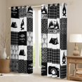 thumbnail image 2 of Homewish Happy Camping Black Out Curtains,Rustic Outdoor Adventure Curtains Pack of 2 (42x63 Each),Gray White Bedroom Curtains For Teens,Ultra Soft Home Decor, 2 of 6