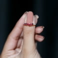 thumbnail image 6 of Rosec Jewels Round and Princess Cut Lab Grown Ruby Ring Half Eternity Ring (AAAA Grade), 14K White Gold, US 12.00, 6 of 9