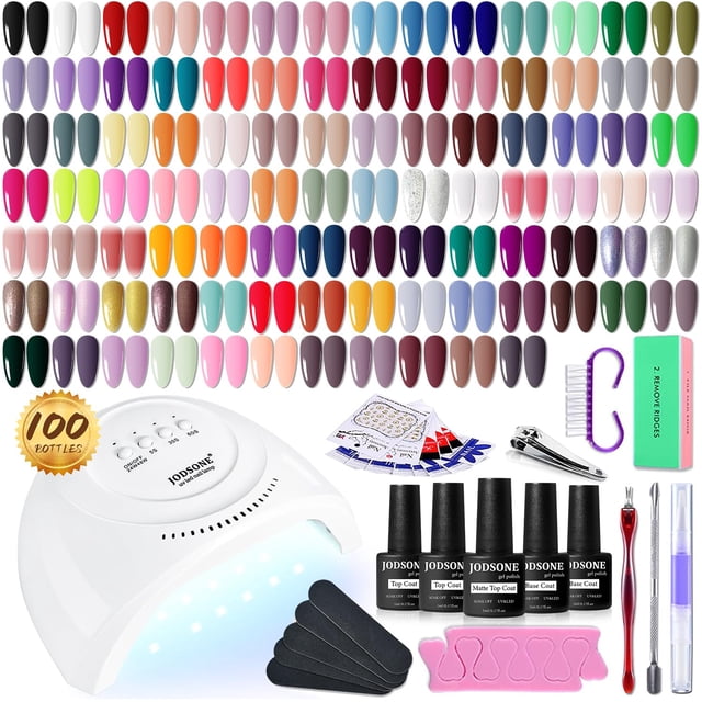 Kit de esmalte de uñas en gel JODSONE 100 con luz LED UV de 95 colores