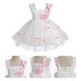 thumbnail image 5 of IBTOM CASTLE Toddler Baby Girls Birthday Party Dress Butterfly Embroidery Princess Tulle Tutu Wedding Pageant Evening Prom Ball Gown 5-6 Years White Butterfly, 5 of 8