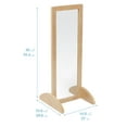 thumbnail image 2 of ECR4Kids Toddler Single-Sided Bi-Directional Mirror, Natural, 2 of 9