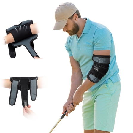 SupreGear Tennis Elbow Brace, Adjustable Neoprene Compression Strap, Black, One Size