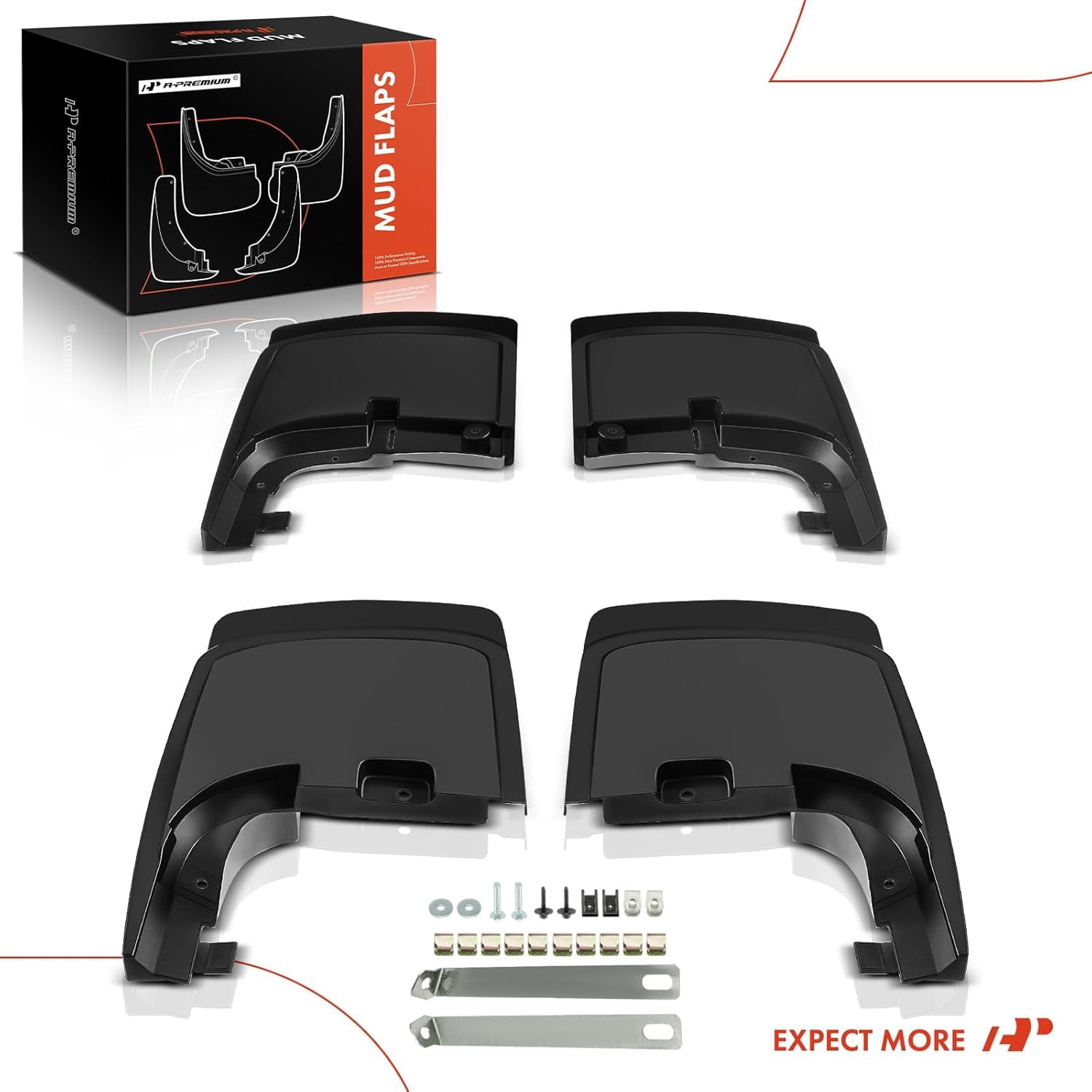 A-Premium Splash Guard Mud Flaps Replacement for Ford F-250 F-350 F-450 F-550 Super Duty 2017-2018 without Factory Fender Flares