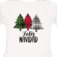 thumbnail image 4 of Inktastic Feliz Navidad Plaid Trees Boys or Girls Long Sleeve Baby Bodysuit, 4 of 5