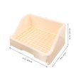 thumbnail image 2 of Mobutofu 1Pack Beige Rectangular Plastic Rabbit Litter Box for Small Animals Indoor Pet Use 11.8x9.1x6.1in, 2 of 5