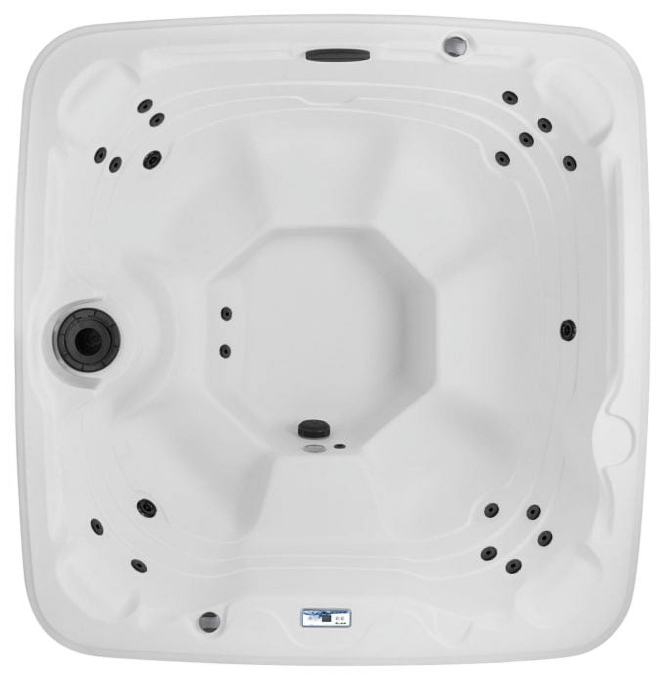 Lifesmart LS450DX Pillow Bundle - 7 Person 22-Jet Plug & Play Outdoor Spa, Arctic White/Espresso Brown with spa pillows included!