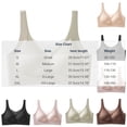 thumbnail image 4 of Women's Pullover Fixed Cup Bra, Full Coverage Wire Free Underwear with Wide Straps, Back Smoothing Light Support Bra | VerBelle,Khaki S, 4 of 6