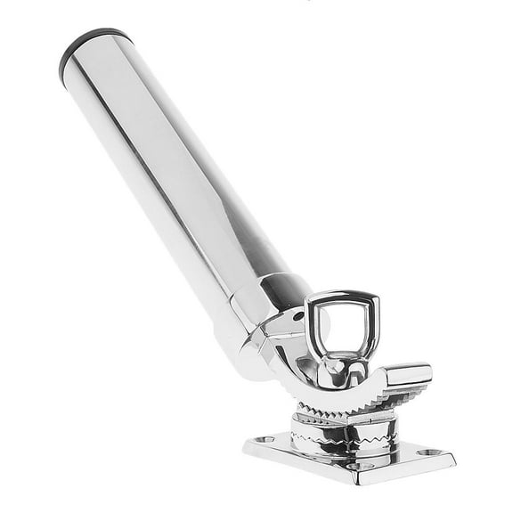 Fishing Rod Pole Holder, Deck Mounted, 360 Degree Roatable, Angle Adjustable, Marine Grade 316 Stainless Boat Yacht Marine Hardware