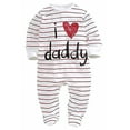 thumbnail image 1 of EYIIYE Bambin Wave Dot/Stripes Lettre Imprimer Manches Longues Romper, 1 of 6