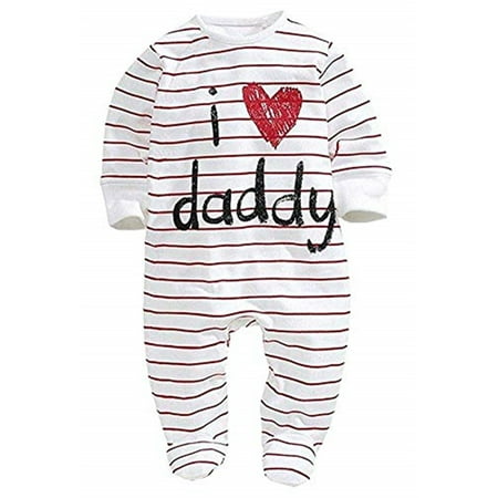 

Kiapeise Toddler Wave Dot/Stripes Letter Print Long-Sleeves Romper
