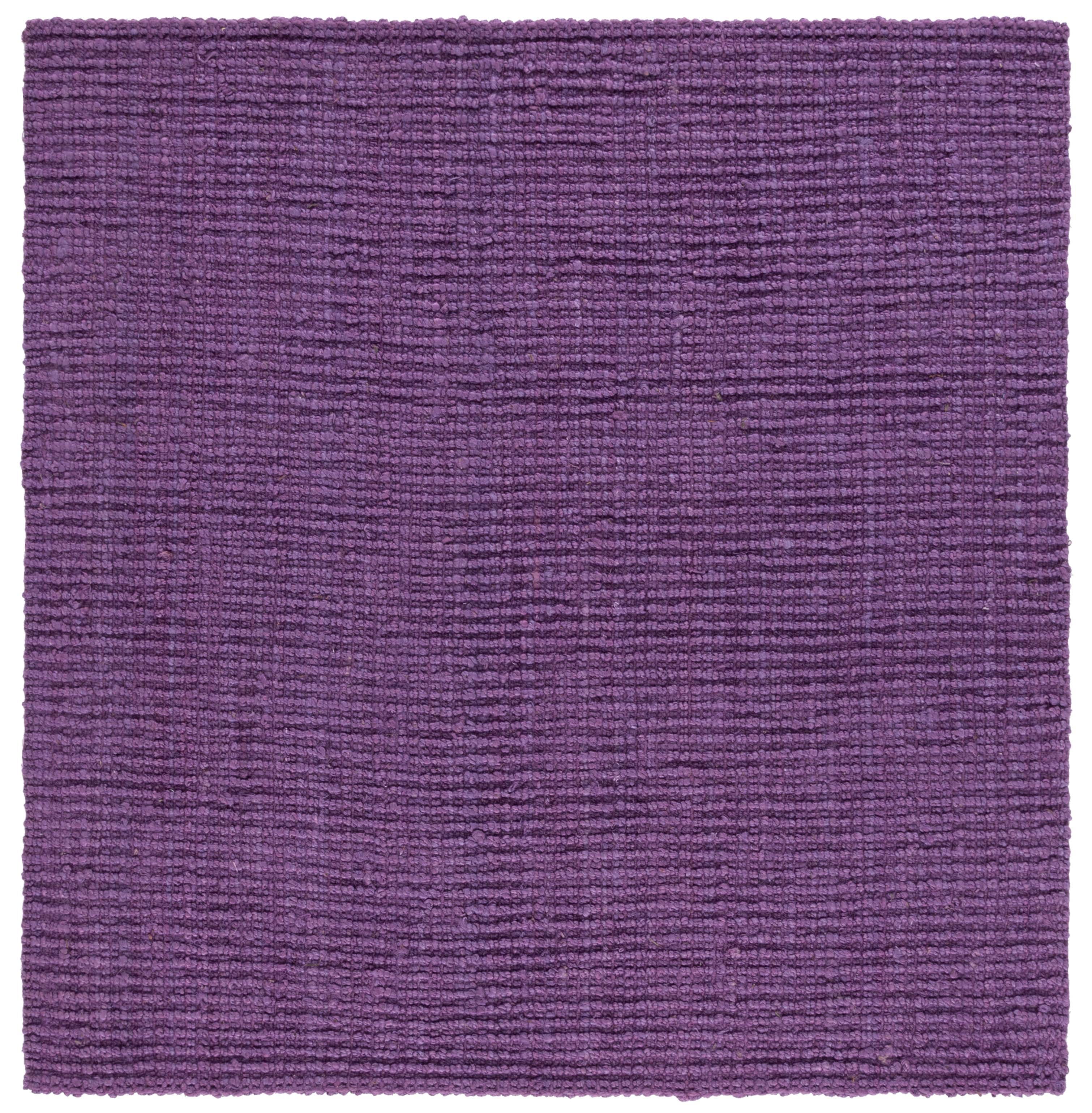 Safavieh Natural Fiber Levi Solid Area Rug, Purple, 6' x 6' Square