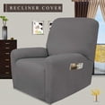 thumbnail image 4 of Easy-Going Super Stretch Sofa Slipcover Non Slip Couch Cover, Recliner Size, Light Gray, 4 of 7