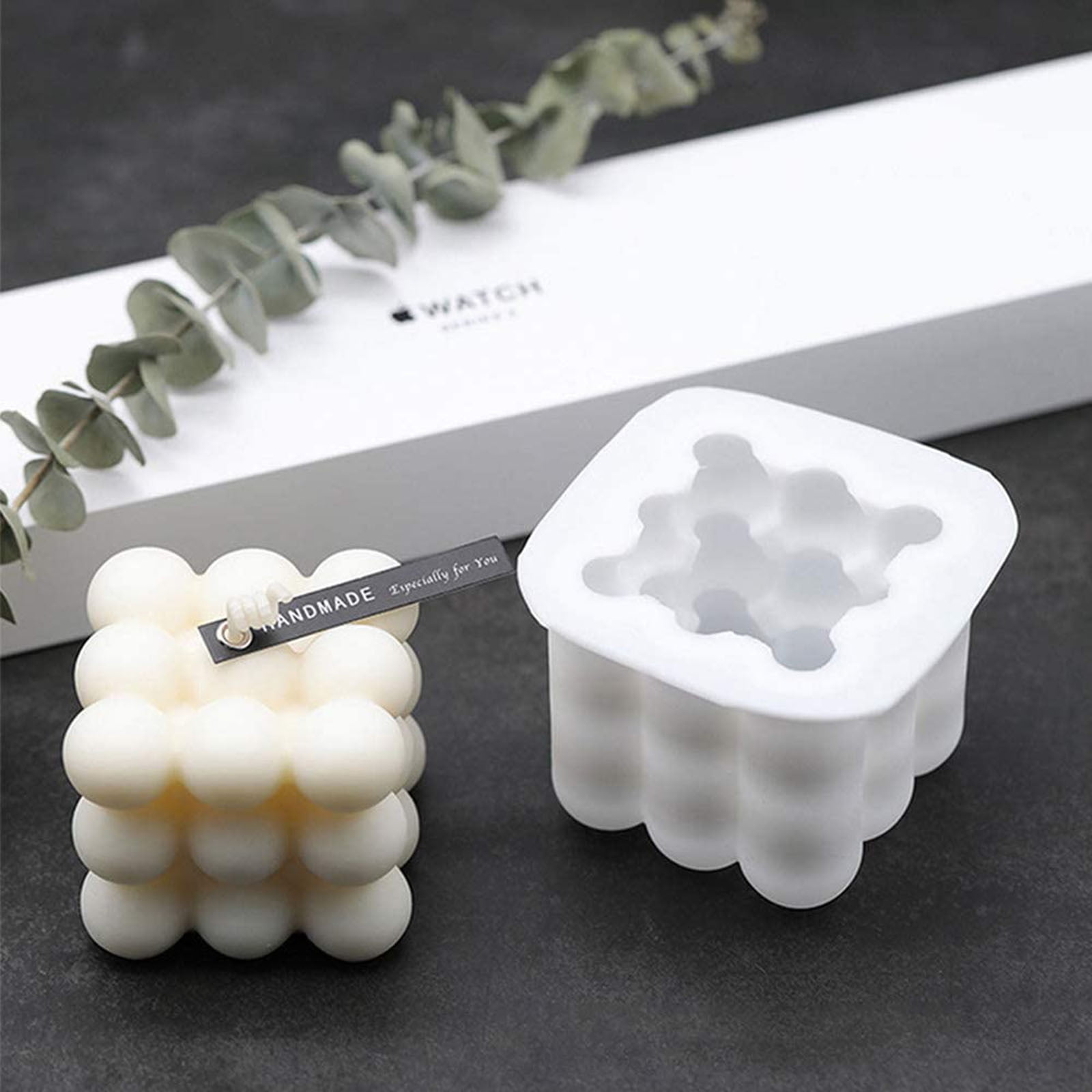 Cube Silicone Candle Making Mold Mould  Craft Casting  Wax  Resin  Tea  Light 