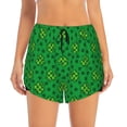 thumbnail image 2 of Rateoe St Patrick's Day5 Printed 2 in 1 Women's Workout Shorts for Athletic Gym Running Shorts with Phone Pockets-Small, 2 of 7