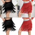 thumbnail image 2 of Professional Elastic Dancewear Competition Outfit Long Fringe Stage Skirt, 2 of 16