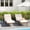 2 chairs, variant on HAPPATIO Patio Chaise Lounge Chairs, Wicker Outdoor Lounge Chairs Set of 2 with Aluminum Frame, Thick Removable Cushion, All-Weather Outdoor Reclining Chair with Wheels for Pool Deck Porch Backyard
