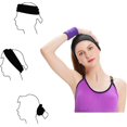 thumbnail image 3 of Diadema deportiva para hombres y mujeres, bandas elásticas para el cabello, diadema deportiva de algodón que absorbe la humedad, negro/blanco/azul cielo (3 piezas), 3 of 5