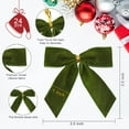 thumbnail image 3 of 24 Pcs Velvet Bows for Christmas Tree,Red Bows Velvet Ornaments Christmas Tree Bow for Gift Wrapping Door Vintage Garland Wreath,Rustic Holiday Decor-1" Wide,3.5 x 3.5 Inch, 3 of 6