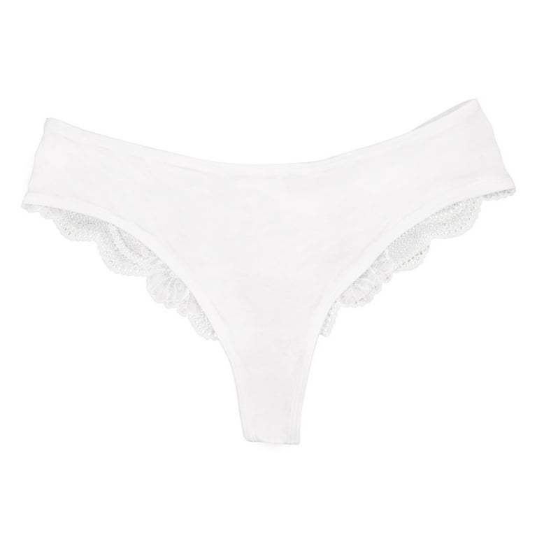 Zuwimk Womens Panties ,Women's Underwear No Panty Line Promise Tactel Lace  Bikini White,M 