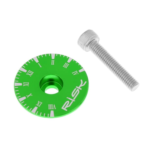 Receptor de dirección para bicicleta de montaña y carretera CNC con tapa superior Reloj verde