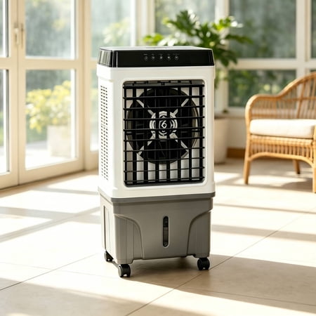 Portable Air Conditioners,3000 CFM Swamp Cooler with3 Speed, 120°Swing, 7.5H Timer, 3.96-Gallon Water Tank Evaporative Air Cooler Long Cooling for Garage, Yard, Indoor