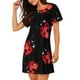 thumbnail image 2 of Easygdp Beautiful Red Ladybug Camisón de manga corta para mujer, informal, estampado, 2 of 6