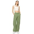 thumbnail image 2 of Cali1850 Women’s Wide Leg Cargo Pants Low Rise Twill Fabric Casual Multi Pockets Trousers, 2 of 6